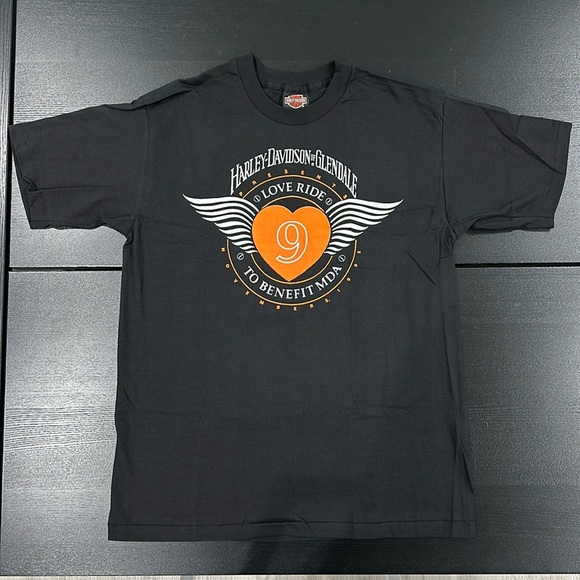 Harley-Davidson of Glendale Love Ride Vintage 1992 T-Shirt - L - Picture 1 of 6